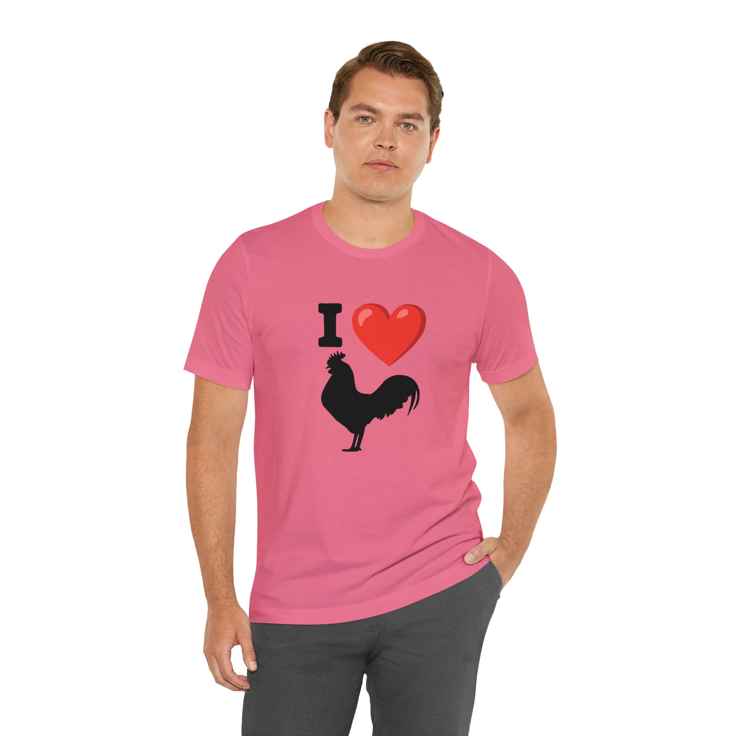 I ❤️ Rooster - Unisex Jersey Short Sleeve Tee