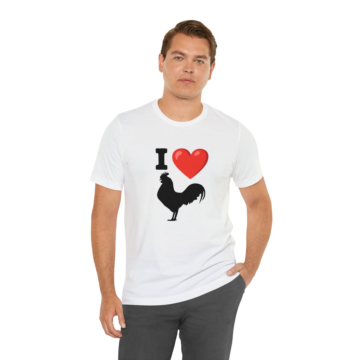 I ❤️ Rooster - Unisex Jersey Short Sleeve Tee