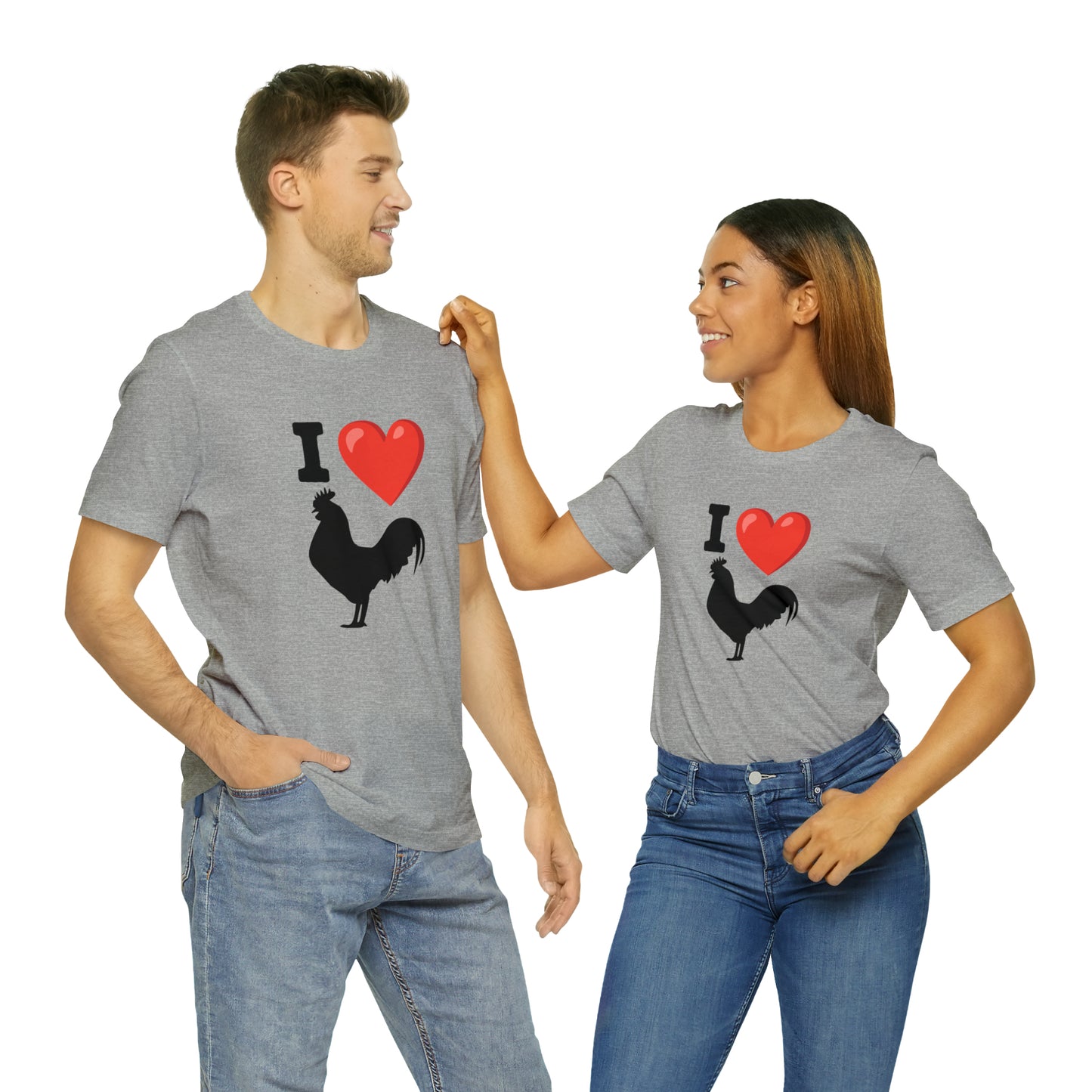 I ❤️ Rooster - Unisex Jersey Short Sleeve Tee