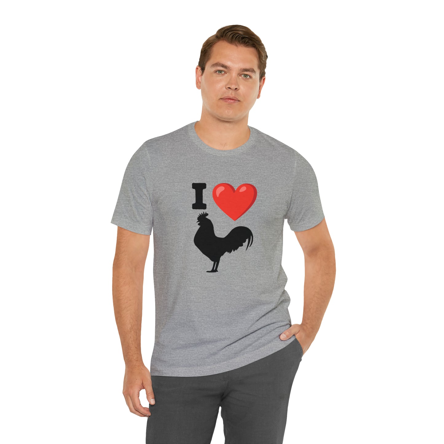 I ❤️ Rooster - Unisex Jersey Short Sleeve Tee