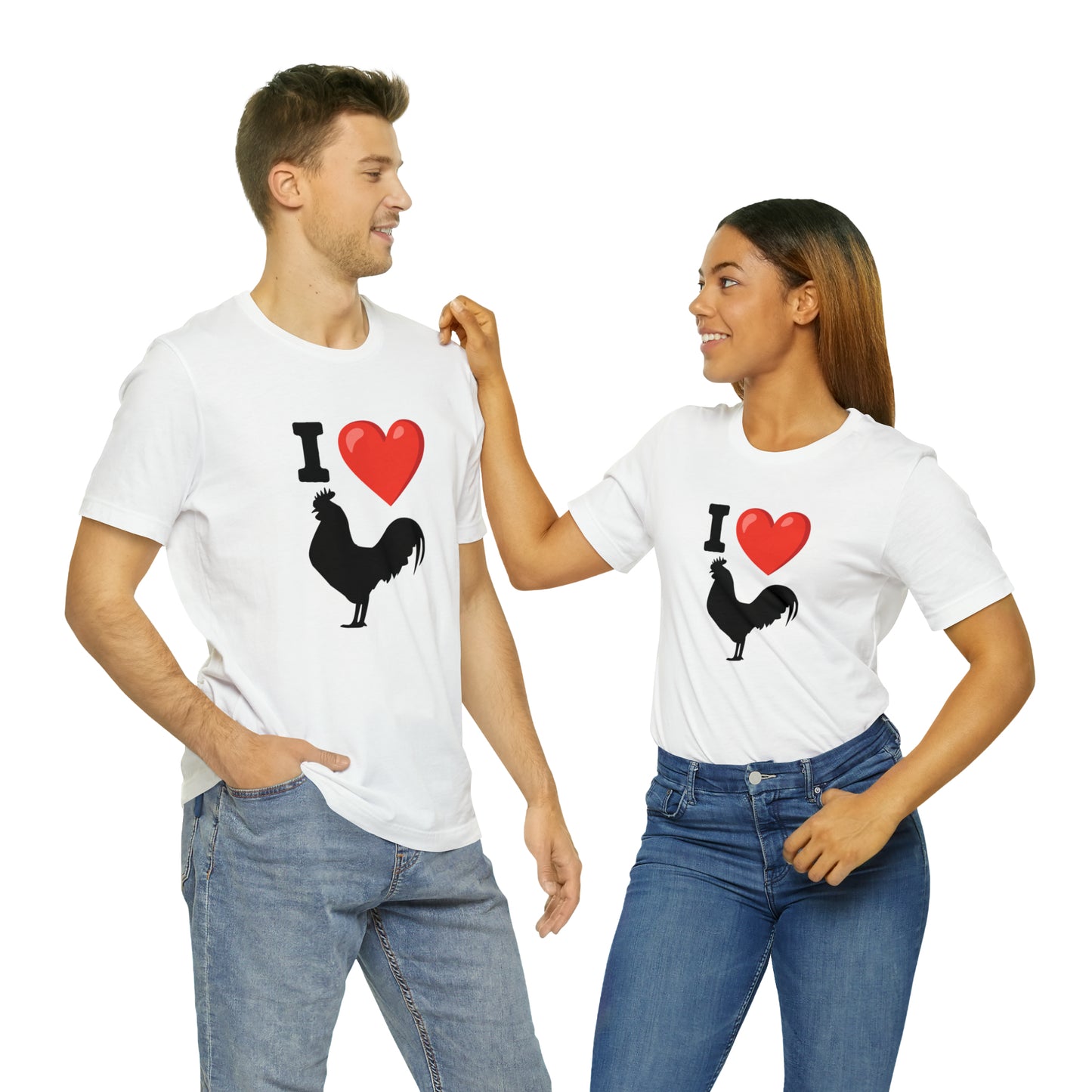 I ❤️ Rooster - Unisex Jersey Short Sleeve Tee